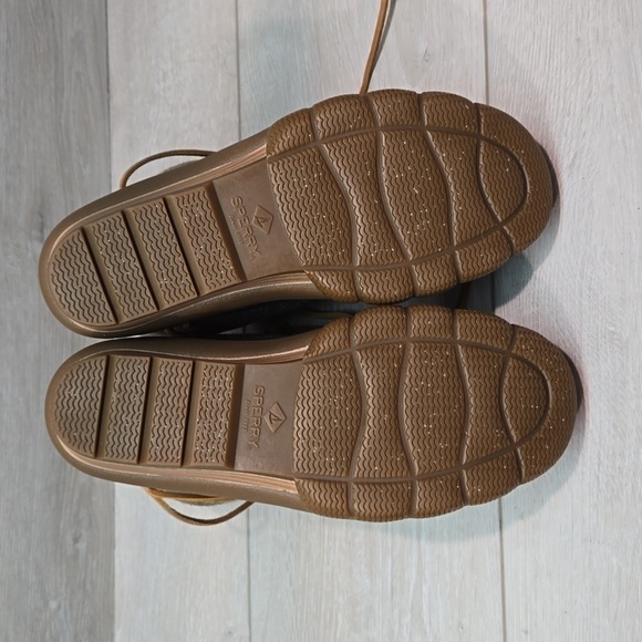 Sperry Women Quarter Salt WaterTide wool Rain Rubber Wedge Boots shoes sz 6.5M - Picture 14 of 14